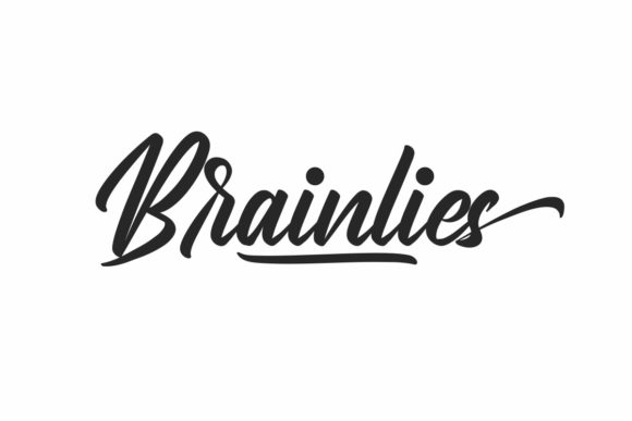 Brainlies: A Romantic Script Font