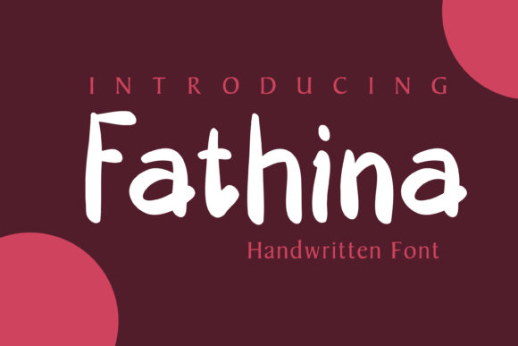 Fathina: A Trendy Handwritten Font