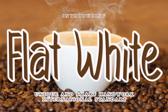 Flat White Font for Web Design