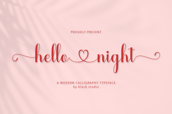 Hello Night Font: Elegant Script for Digital Marketing