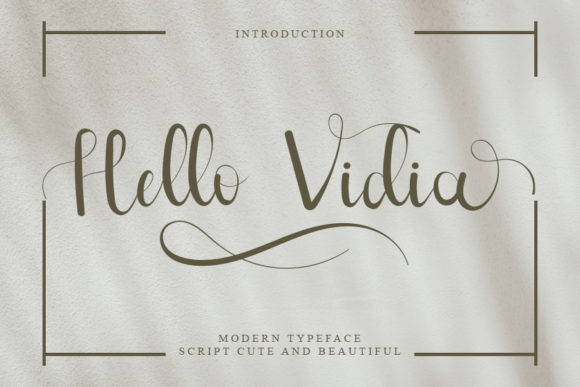 Hello Vidia Font: Elegant Script for Web Design