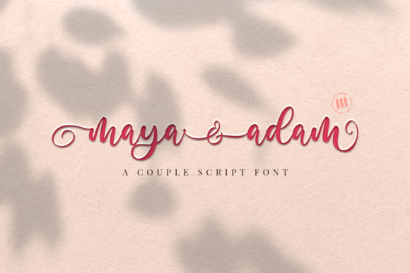 Maya and Adam: A Elegant Script Font for Web Design