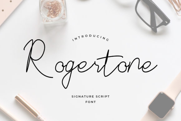 Rogertone: Elegant Script Font for Craft Projects